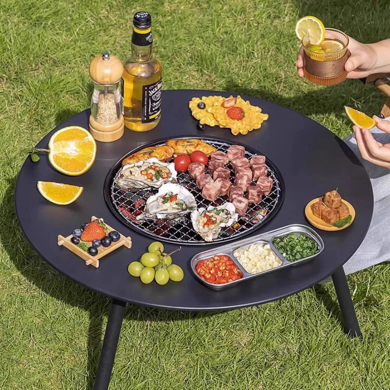 Portable Outdoor Barbecue Table – Folding Picnic Oven