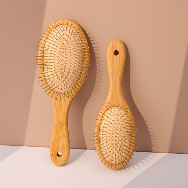 Temu Bamboo Air Cushion Comb Scalp Massage Hair Brush