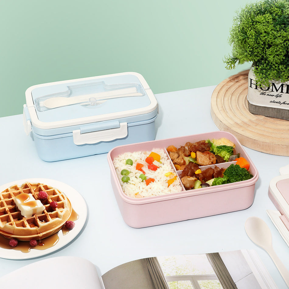 Wheat Straw Lunch Box – Microwave Safe Sealed Set