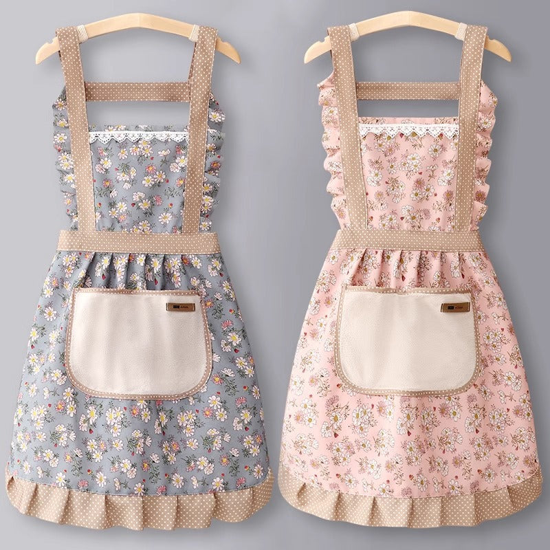 Princess Style Apron with Back Buckle & Hand Wipe