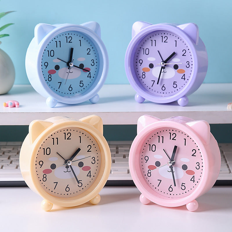 Cute Cartoon Mute Alarm Clock for Kids & Students