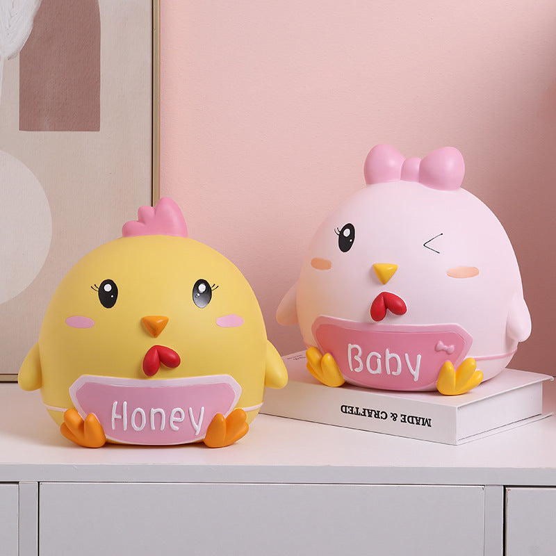 Small Yellow Chicken Piggy Bank – Cute Kids Savings Bank