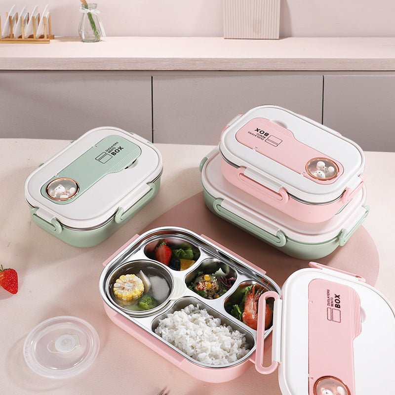Square Stainless Steel Portable Lunch Box