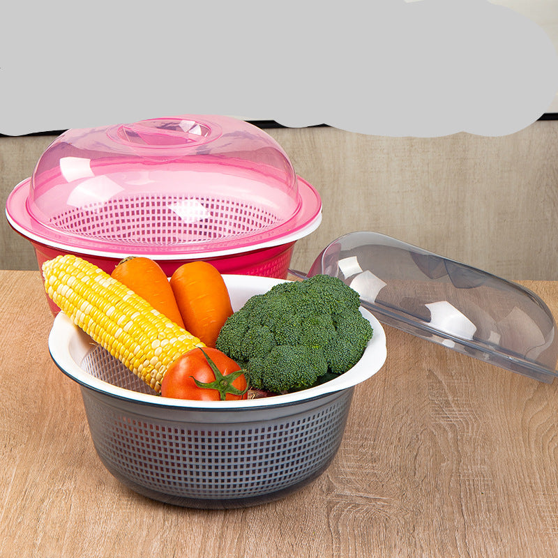 Double-Layer Draining Basket | Large Fruit & Vegetable Washer