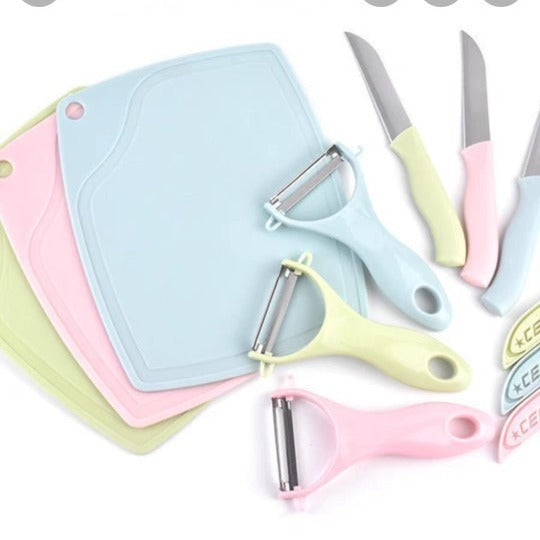 6-in-1 Kitchen Knife & Cutting Board Set – Student Friendly
