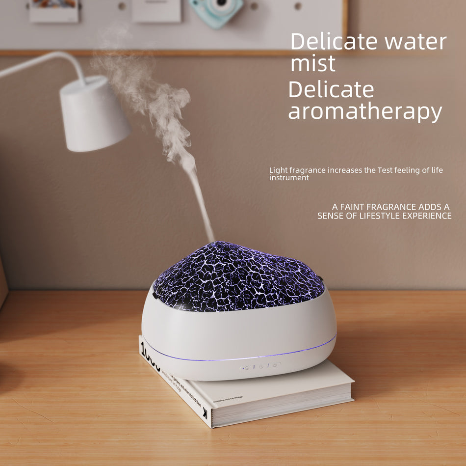 Volcanic Aroma Diffuser – LED Light, Essential Oil Humidifier