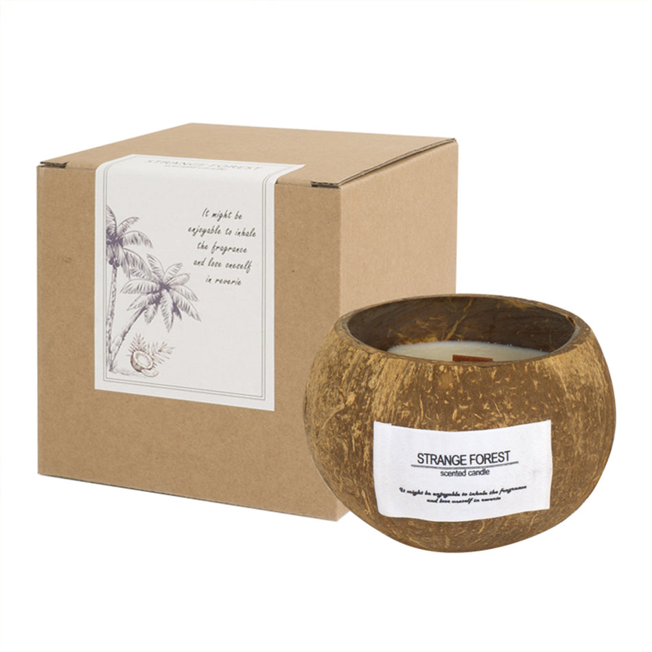 Coconut Shell Scented Candle with Plant Wax Fragrance