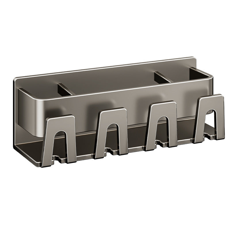 Space Aluminum Wall-Mounted Toothbrush Rack Punch-Free