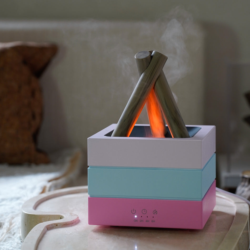 Bonfire Flame Humidifier with Night Light & Aromatherapy