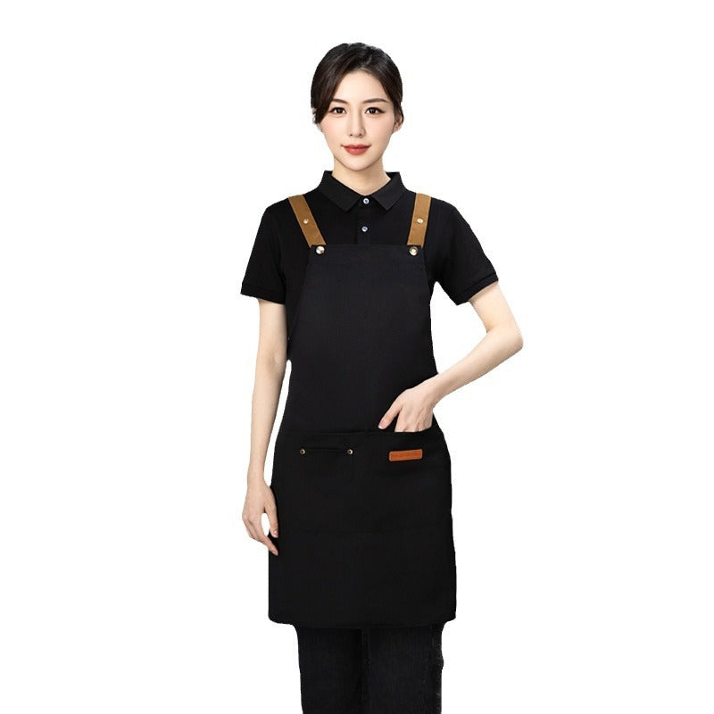 Thin Neck Apron with Logo for Café & Restaurant