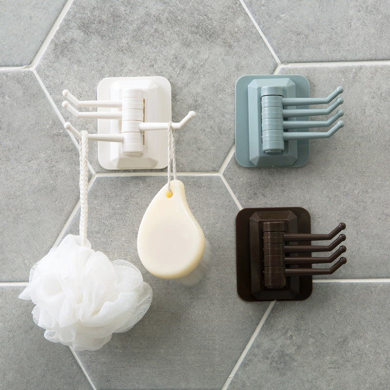 Rotating Wall Hook – Punch-Free Towel & Hanger Rack