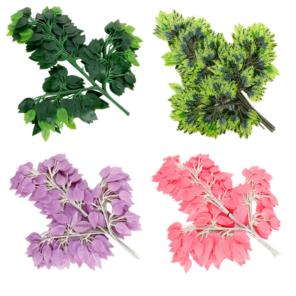 Simulated Banyan Leaves Artificial Landscaping Decorative Branch