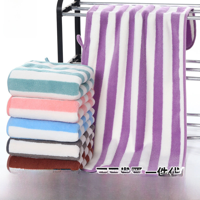 Absorbent Coral Fleece Towel – Soft & Colored Bath Set