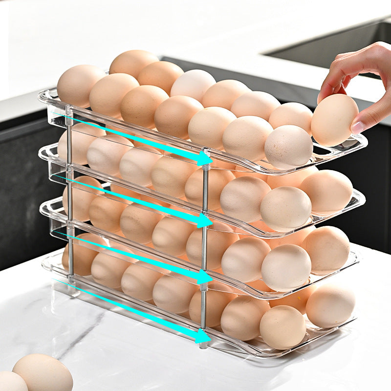 Stackable Rolling Egg Storage Box (Large Capacity)