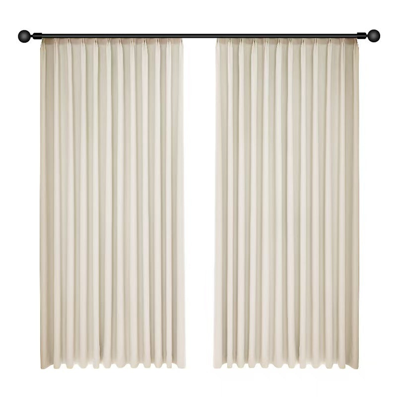 Super Soft Chenille Full Blackout Curtains – Cream Style Sun Protection