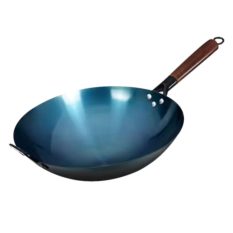 Wholesale Forged Iron Wok – Roasted Blue Uncoated Non-Stick Pan for Gas Stove