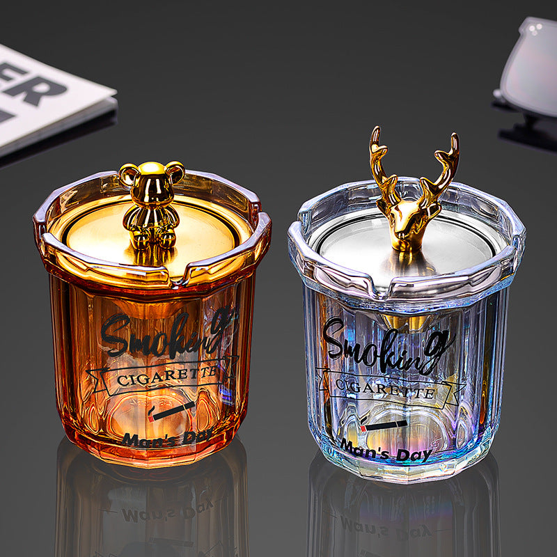 Stainless Steel Funnel Ashtray – Covered Windproof Design