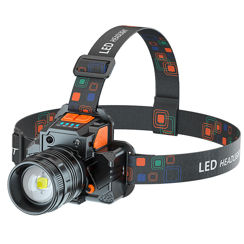 Super Bright Sensor Headlamp – USB Rechargeable Strong Light Induction Miner’s Lamp for Outdoor & Emergency Use