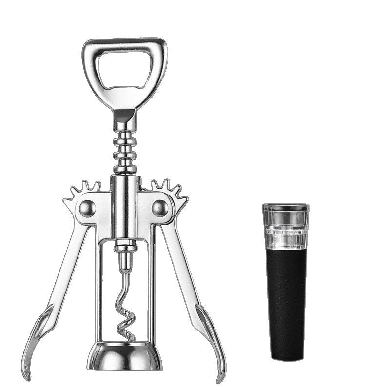 Zinc Alloy Wine & Beer Bottle Opener with Stopper