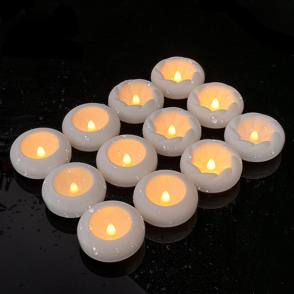 Waterproof Floating LED Candle – Swimming Pool or Wishing Light Use (12 pc)