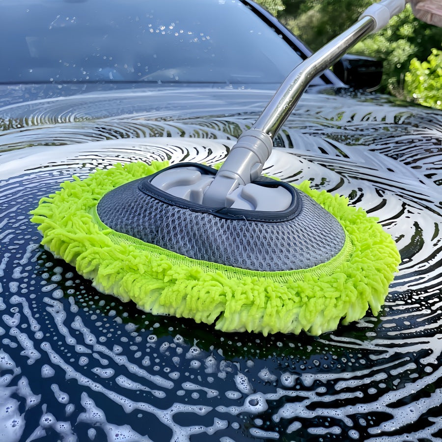 Bendable Car Wash Brush Mop – Soft Chenille Cleaning Tool