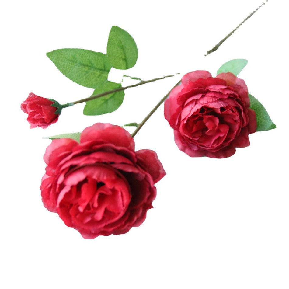 Artificial Peony & Brazil Rose Bouquet – Wedding Faux Flower Arrangement for Home, Dress Props & Event Decoration (Wholesale)