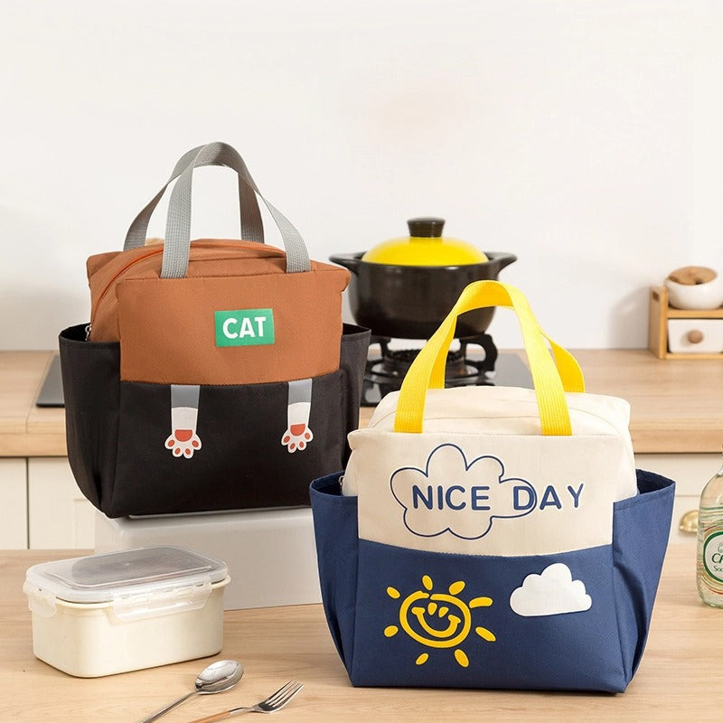Portable Thick Insulated Double-Side Lunch Bag