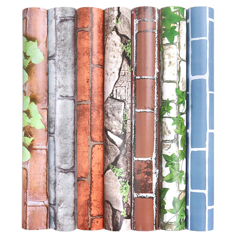 Retro Brick Waterproof PVC Self-Adhesive Wall Sticker