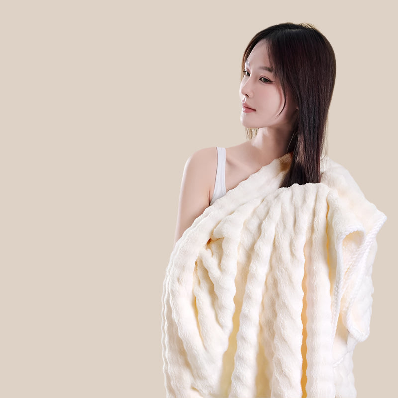 Cotton Bath Towel Gift Set – 3-Piece, Thick, Absorbent & OEM Customizable
