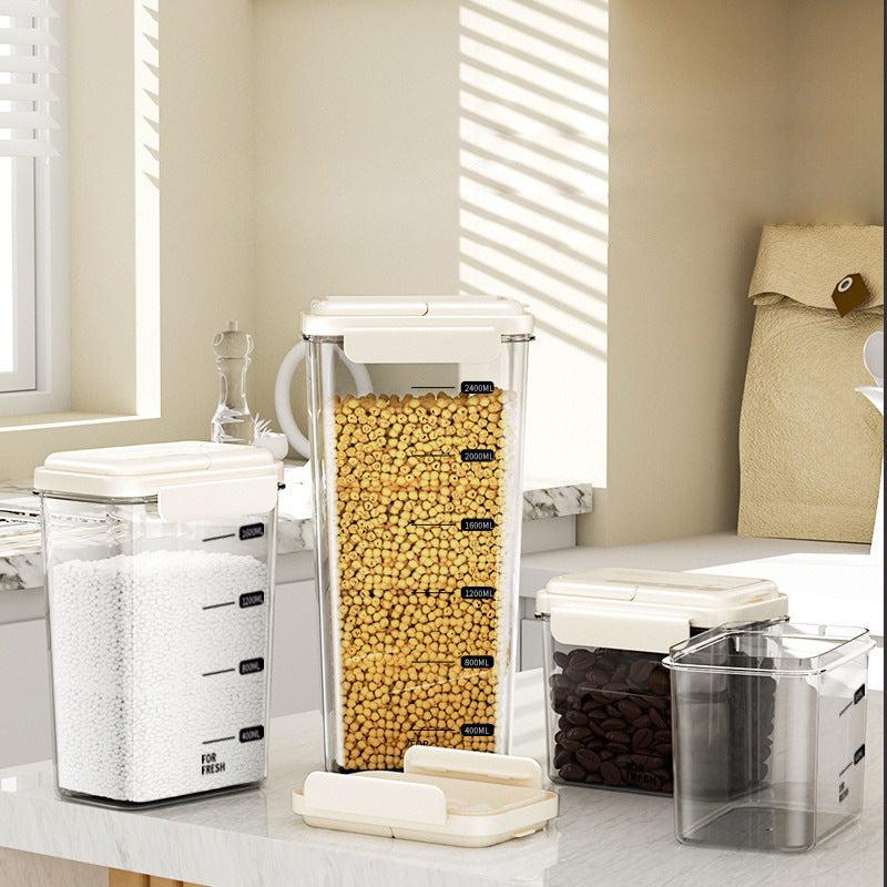 Transparent Cereal Storage Canisters Set (3-Piece)