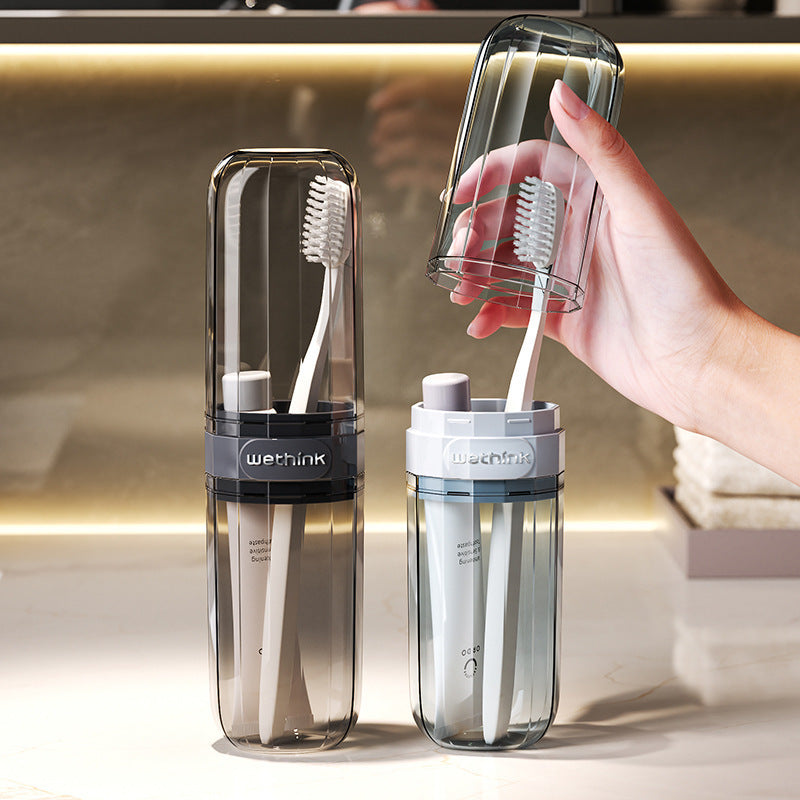 Transparent Travel Toothbrush Set with Cup & Box