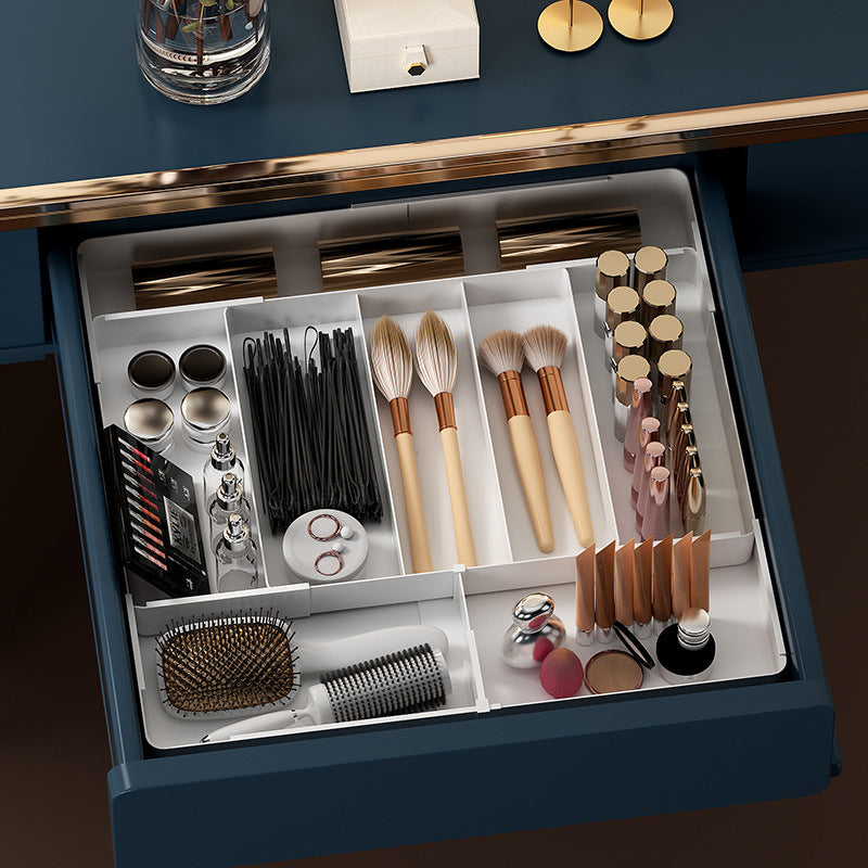 Retractable Plastic Storage Box – Multi-Function Drawer Organizer for Socks, Cosmetics, Underwear, and Built-In Partition Sorting System