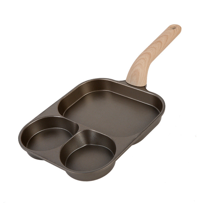 Titanium Ceramic 3-in-1 Breakfast Pan – Non-Stick Frying Pan for Eggs, Steak & Hamburgers