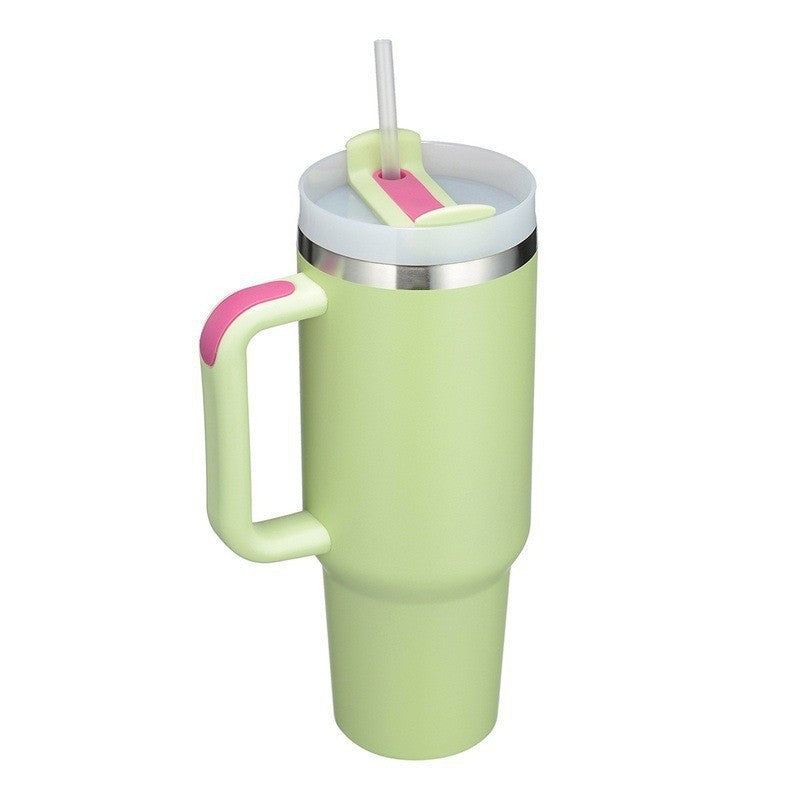 40oz Car Thermos Cup – Ice Bully with Handle & Straw