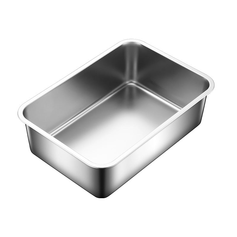 Stainless Steel Cat Litter Basin – Non-Slip Pet Toilet for Cats & Dogs Nepal