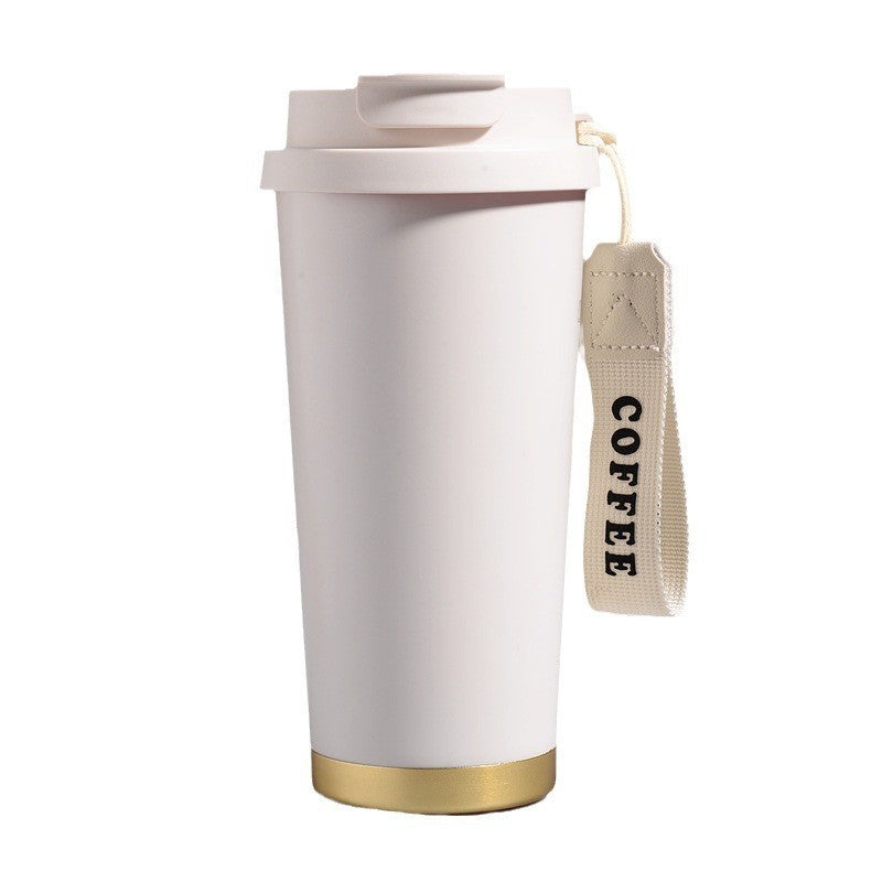 316 Steel Coffee Cup – Stylish Straw Thermos Mug