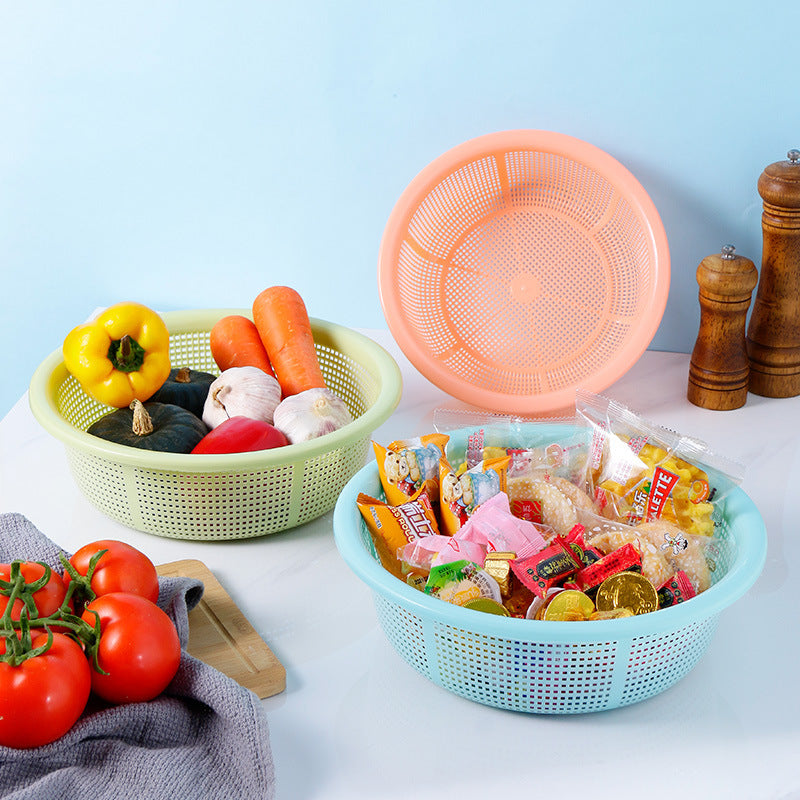 3-Piece Plastic Vegetable & Rice Washing Basket Set