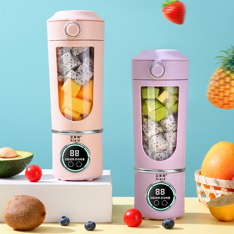12-Knife Portable Juicer Cup with Self-Cleaning and Large Capacity