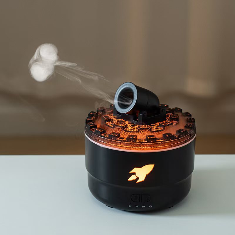 Cross-Border Creative Turret Flame Aromatherapy Humidifier with Colorful Night Light