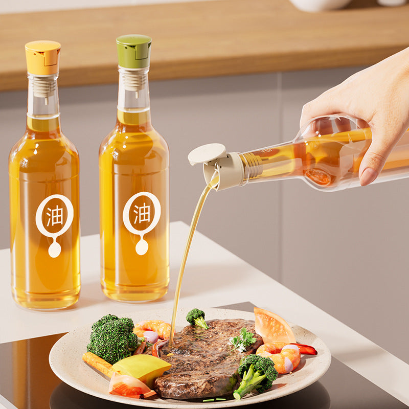 Auto-Opening Silicone Oil Bottle Spout
