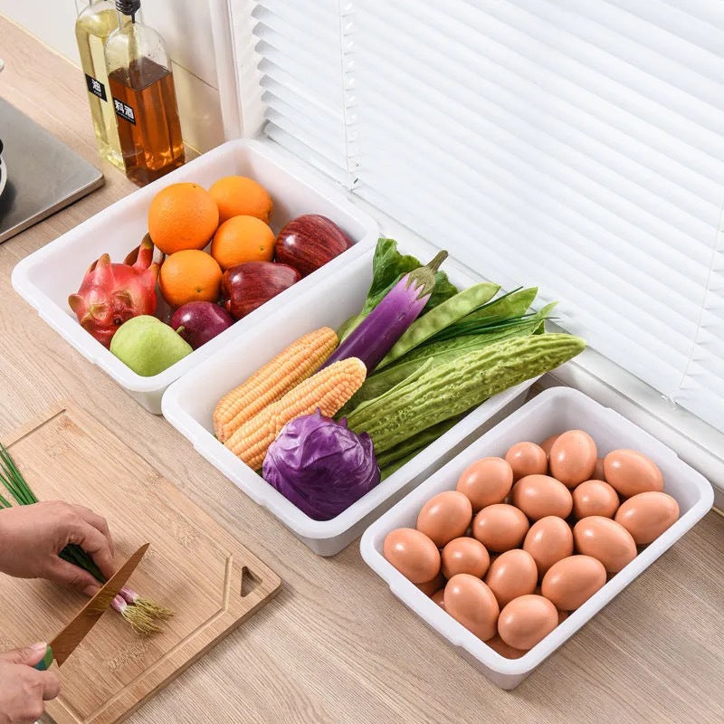 White Thickened Plastic Box | Food-Grade Storage Container