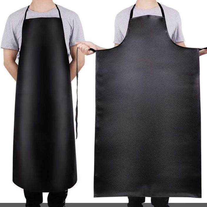 PU Leather Waterproof Kitchen Apron for Chefs