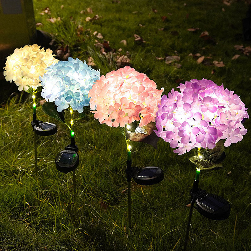 Solar Hydrangea Floor Lamp for Villa/Garden