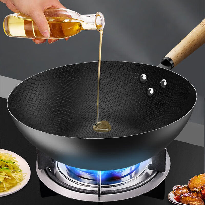 Supor Honeycomb Iron Wok – Oil-Saving & Smoke-Less