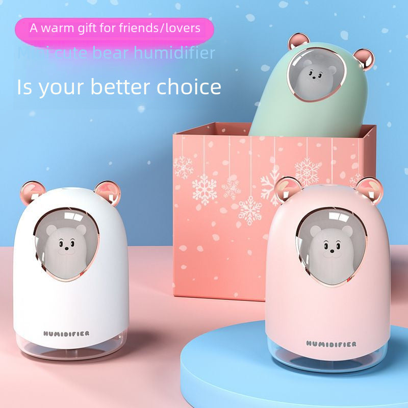Cute Cat USB Humidifier – Silent Night Light & Large Spray