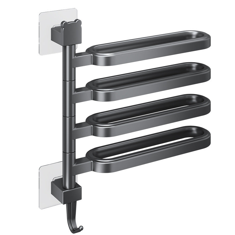 Punch-Free Rotatable Multi-Bar Bathroom Towel Rack Hanging