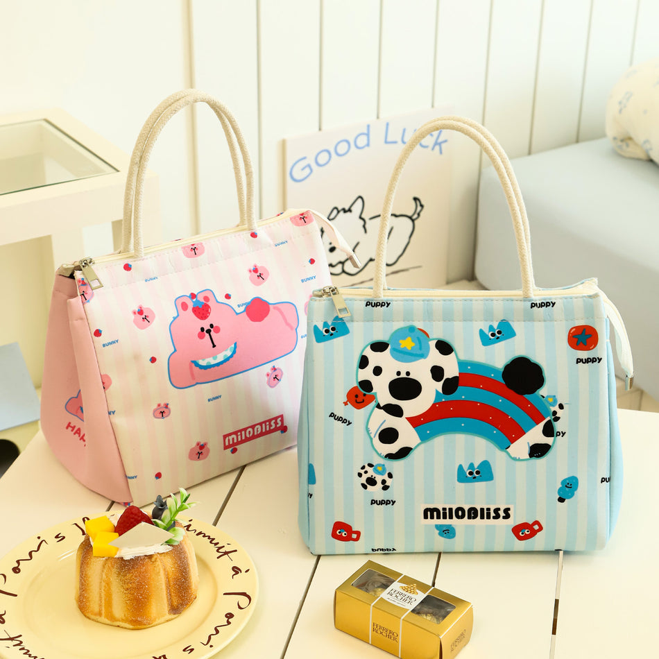 Cute Cartoon Large Capacity Lunch Box Handbag