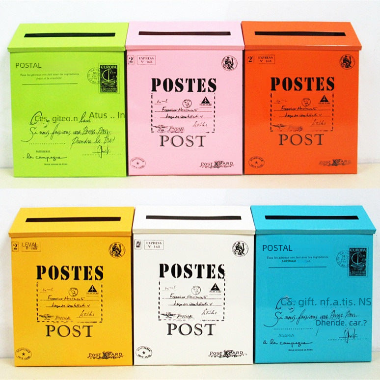 Vintage Tin Mailbox – Wall-Hanging Home Décor & Suggestion Box