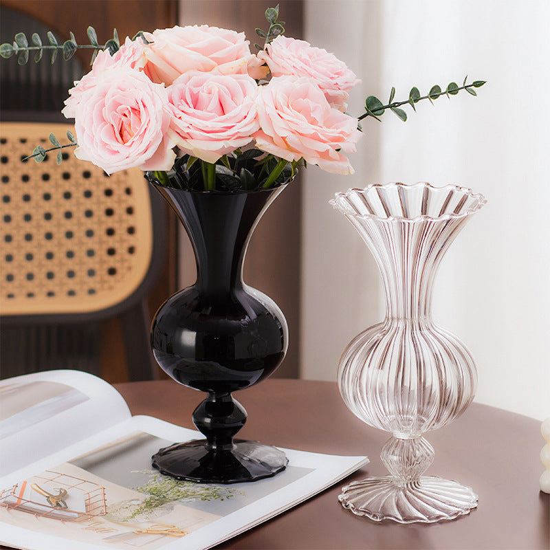 Transparent Casual Vase for Hydroponic Flowers