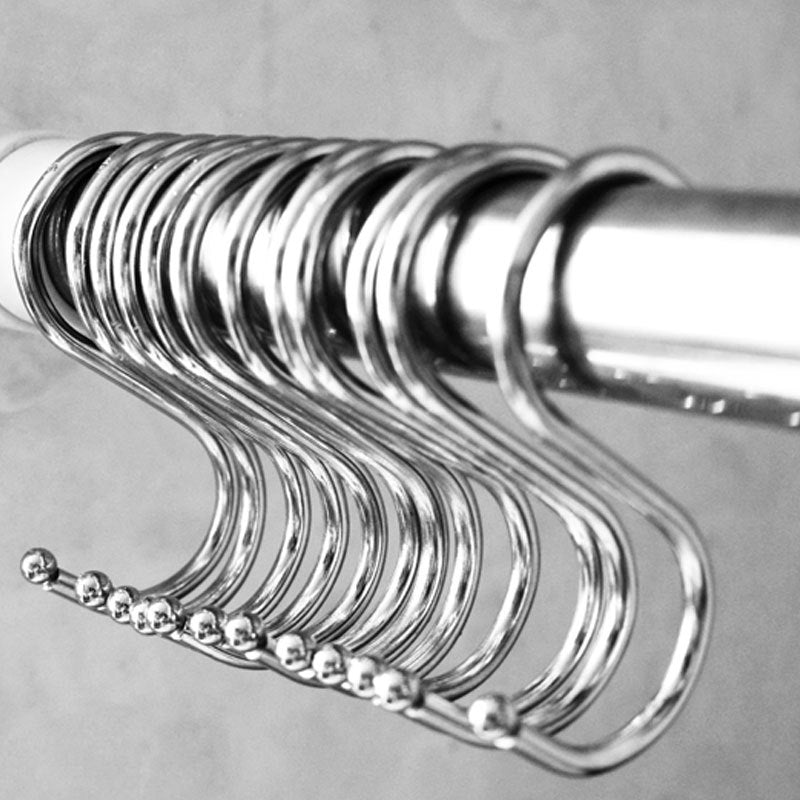 5Zw S-Shaped Shower Curtain Ring Hook for Towels & Clothes